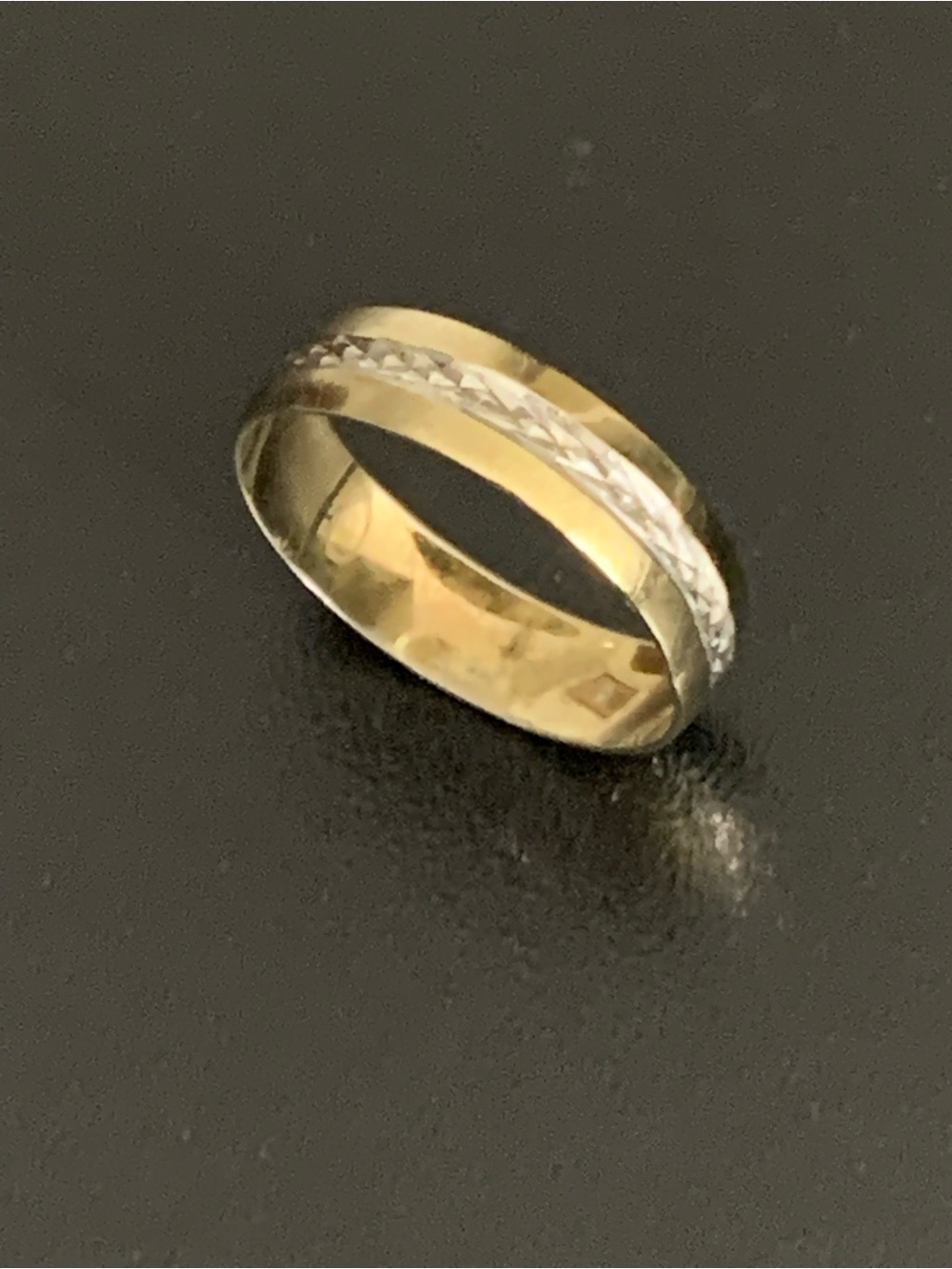 VINTAGE Sterling Silver & 10K Gold Filled Band Ring - Size 9